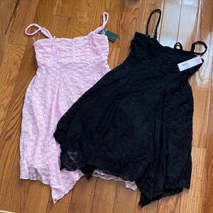 Wild Fable Lace Chemise Set - Pink & Black